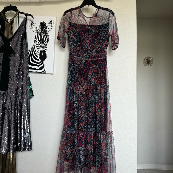 Maeve Ruched Floral Maxi Dress - Picture 7 of 9